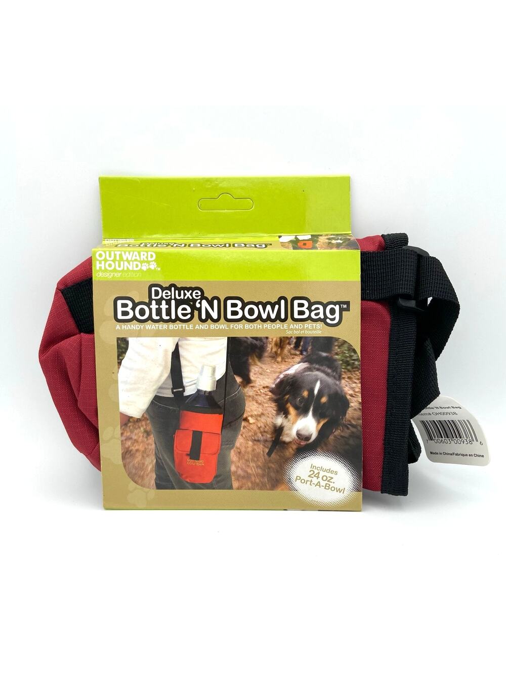 Outward Hound Deluxe Bottle 'N Bowl Bag Water Bottle Holder and Collapsible Bowl